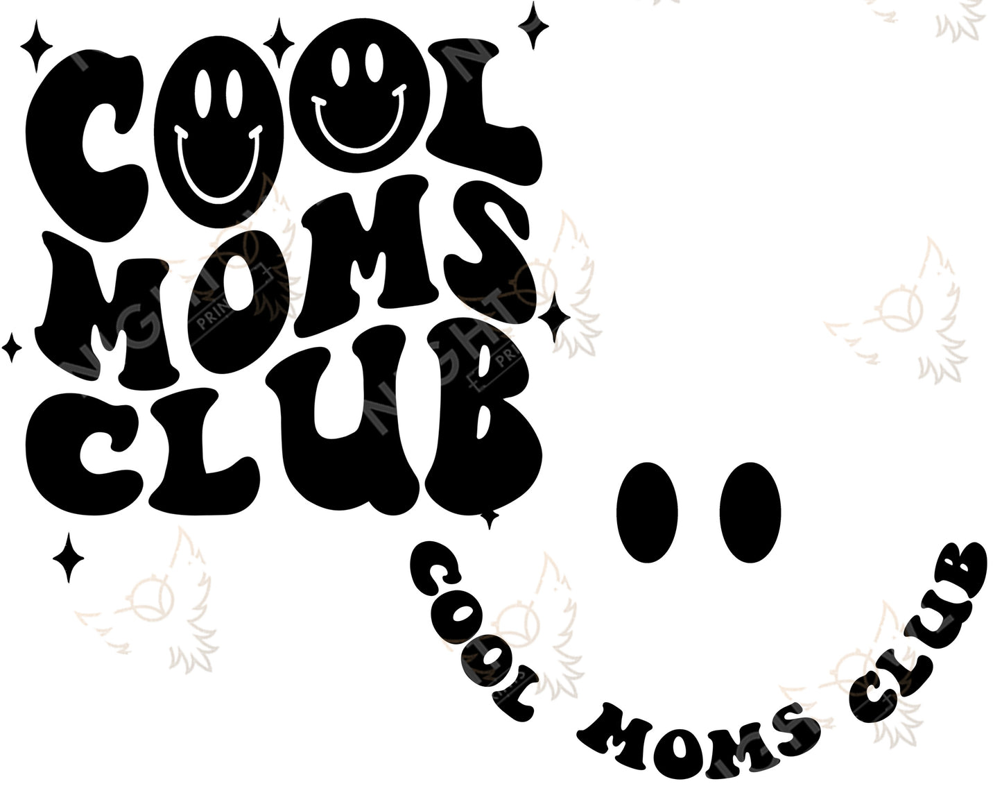 Digital Download file PNG. File Cool Moms Club and Pocket. 300 DPI. Print ready file.