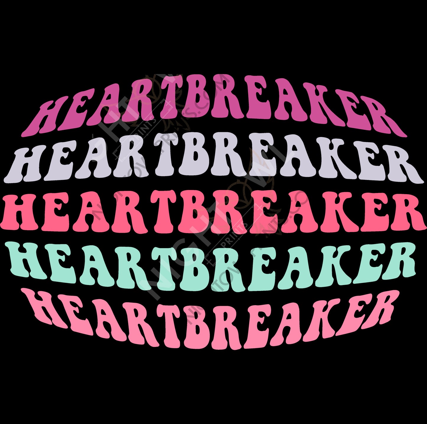 Digital Download file PNG. Heart Breaker hippie font. 300 DPI. Print ready file.