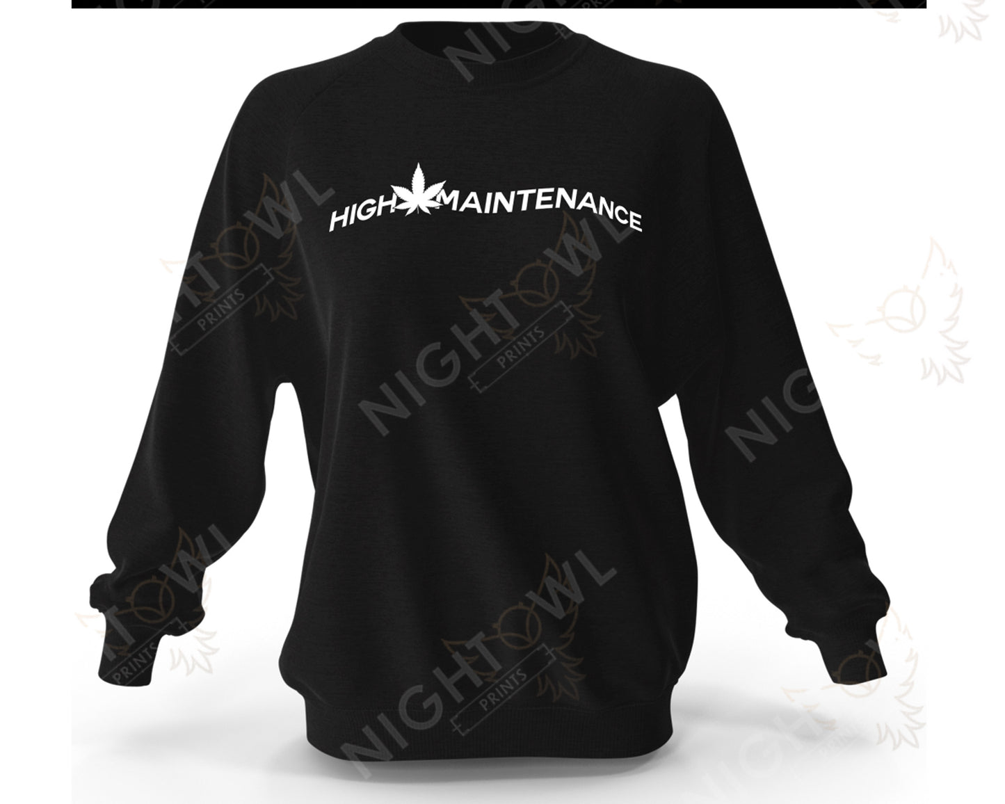 Digital Download file PNG. High Maintenance. 300 DPI. Print ready file.