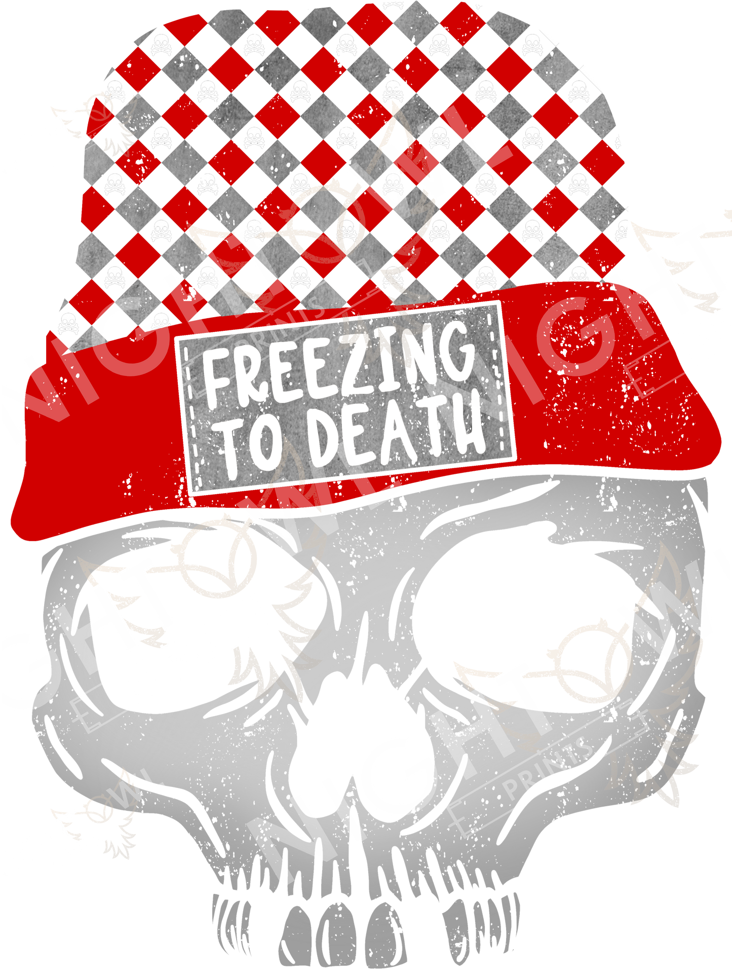 Digital Download file PNG. Freezing to Death. 300 DPI. Print ready file.