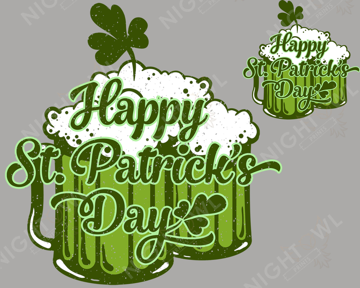 Digital Download file PNG. St. Patricks Green Beer. 300 DPI. Print ready file.