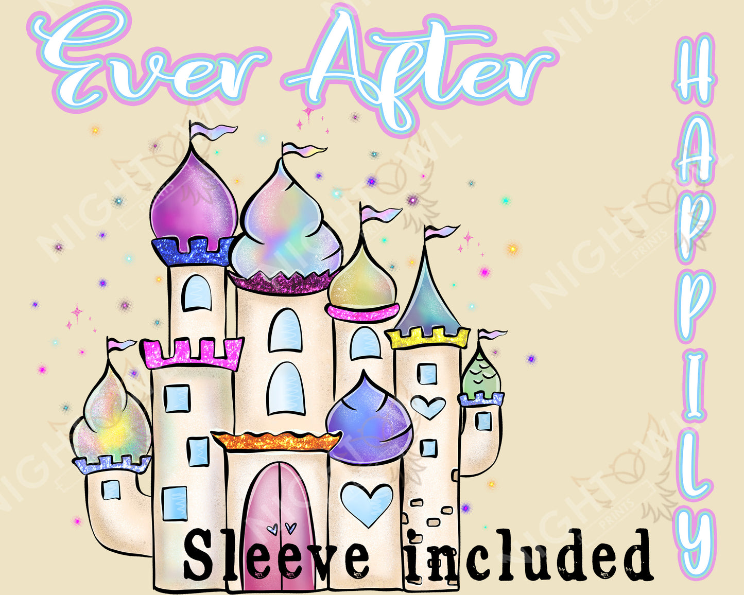 Digital Download file PNG. Happily Ever After 300 DPI. Print ready file.