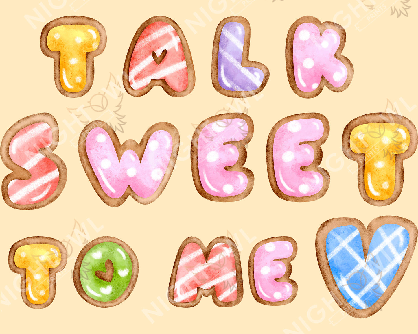 Digital Download file PNG. Talk Sweet To Me. 300 DPI. Print ready file.