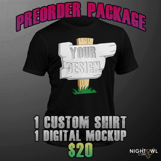 Mock-Up Graphic and T-Shirt Preorder Kit