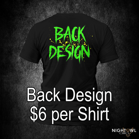 Back graphic shirt or hoodie ADD ON