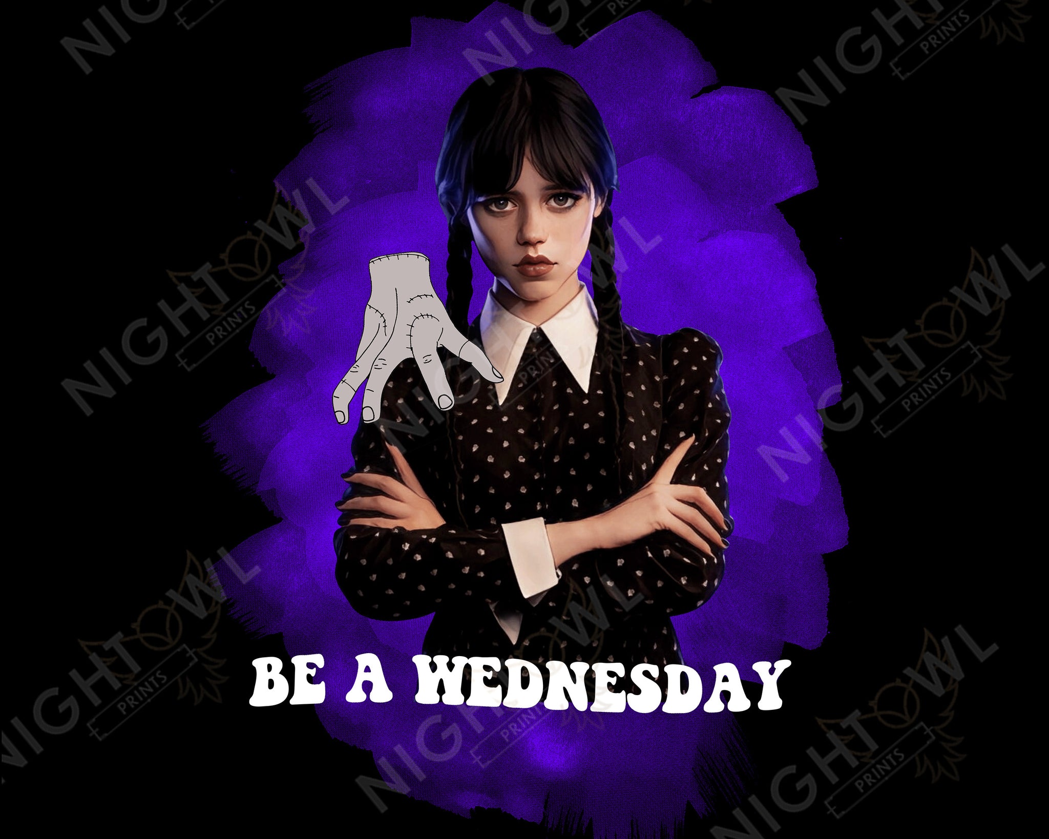 Digital Download file PNG. Be a Wednesday 300 DPI.  Print ready file.