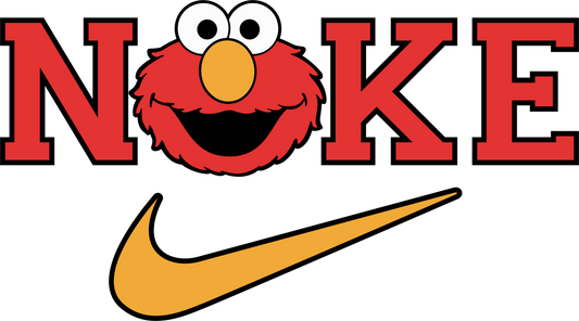 Download file PNG. Nike Elmo. 300 DPI.  Print ready file.