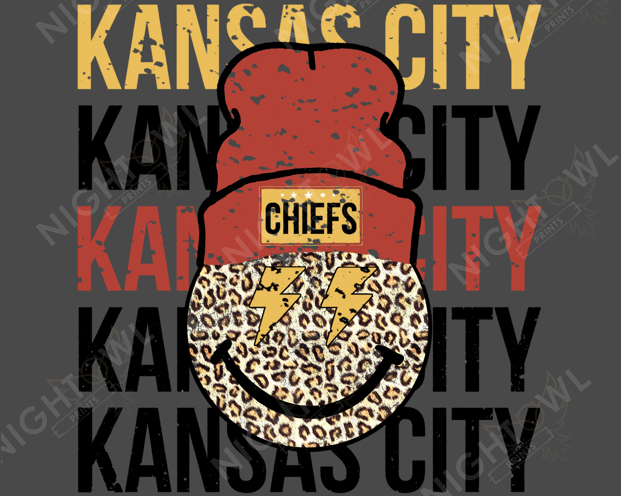 Digital Download file PNG. Kansas City Chiefs. 300 DPI.  Print ready file.