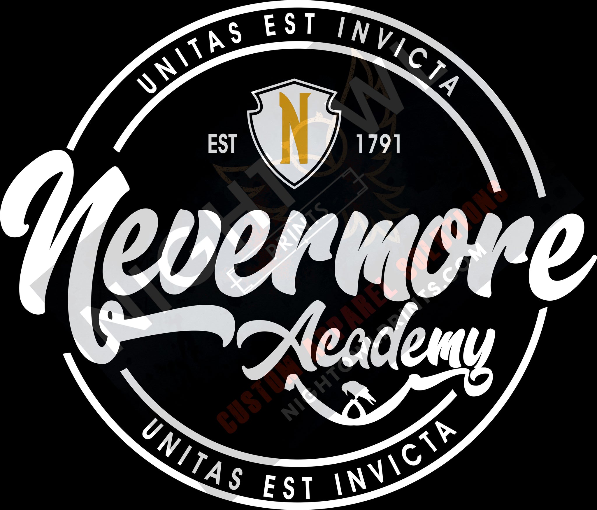 Nevermore Academy Wednesday Black or White Transfer.