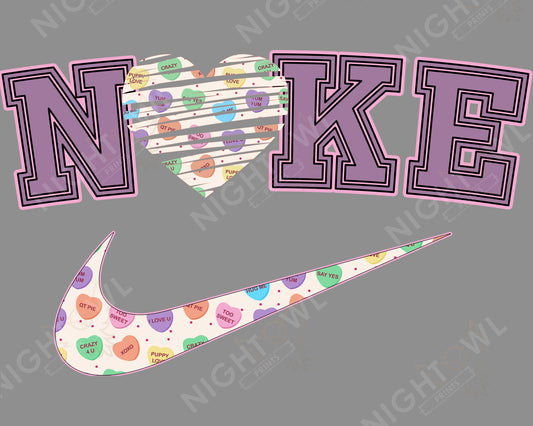 Download file PNG. Nike candy heart.  300 DPI.  Print ready file.