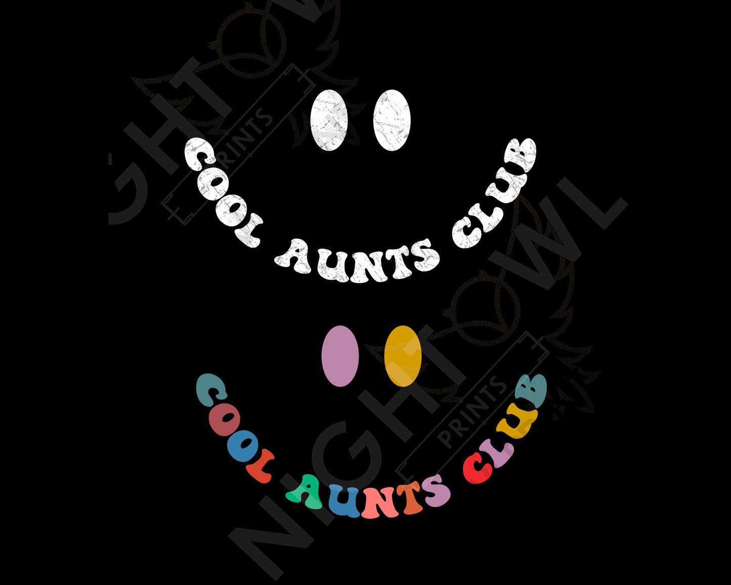 Digital Download file PNG. File Cool Aunts Club and Pocket. 300 DPI.  Print ready file.