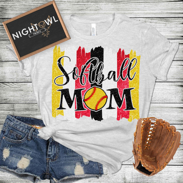 Softball Mom Brushstroke DTF Transfer.