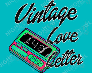 Download file PNG. Vintage Love Letter . 300 DPI.  Print ready file.