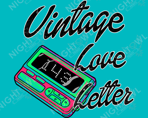 Vintage Love Letter DTF Transfer.