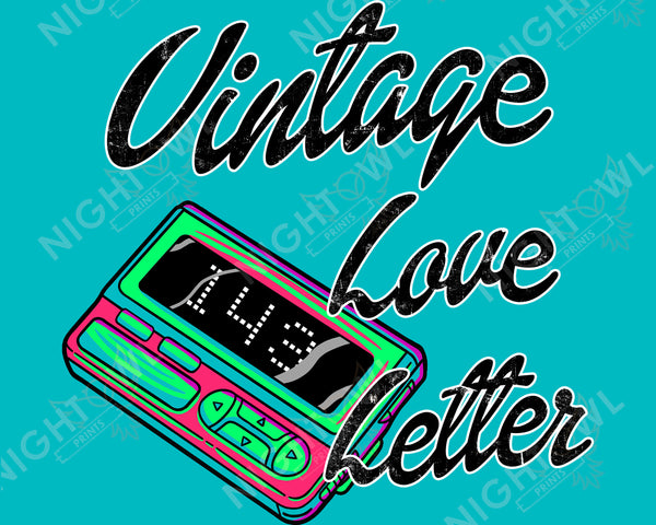 Download file PNG. Vintage Love Letter . 300 DPI.  Print ready file.