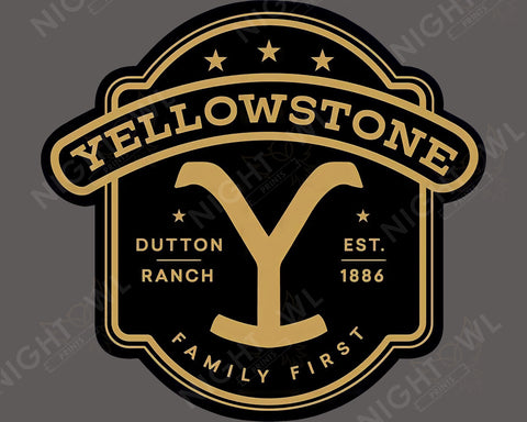 Yellowstone print 3 DTF Transfer.