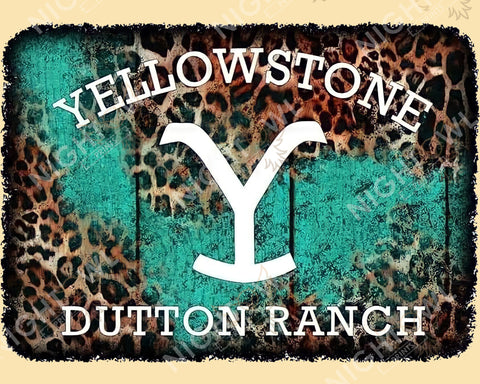 Yellowstone print 7 DTF Transfer.