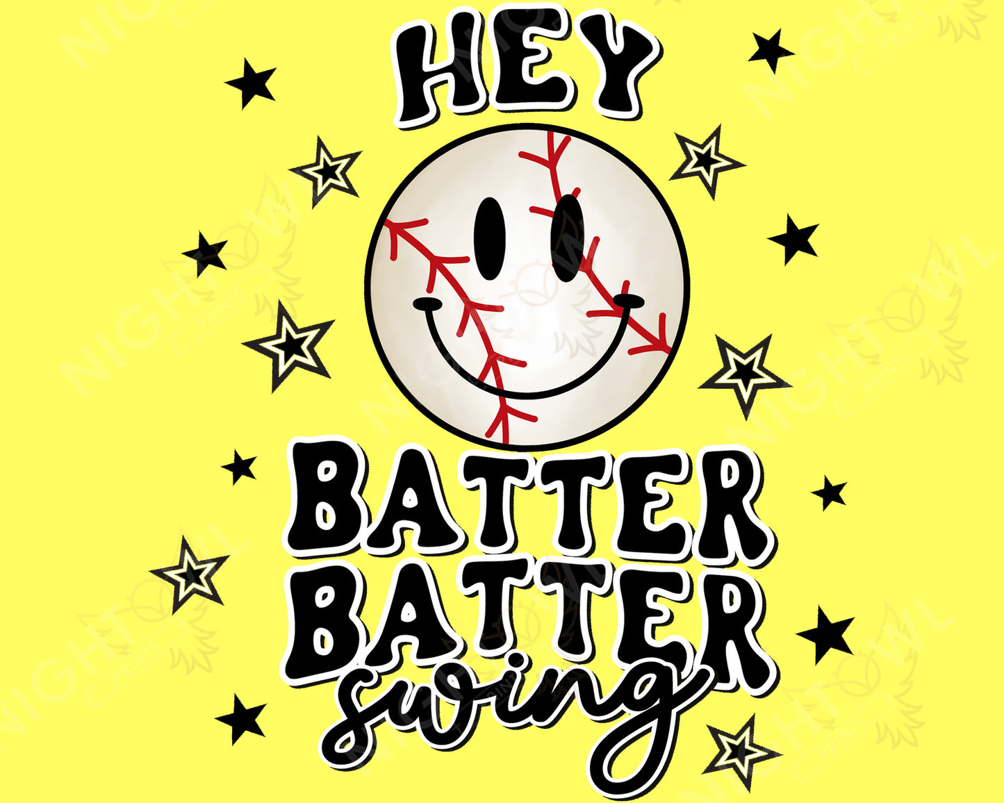 Hey Batter Batter Swing DTF Transfer.