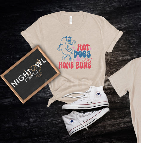Hotdogs and Home Runs DTF Transfer.