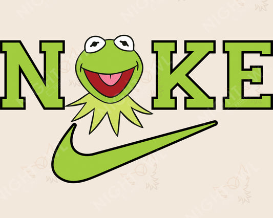 Digital Download file PNG. Nike Kermit the Frog. 300 DPI.  Print ready file.