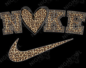 Nike Cheetah hearts vday DTF Transfer.