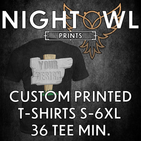 Custom T-shirt printing S-6XL 36 TEE MIN.