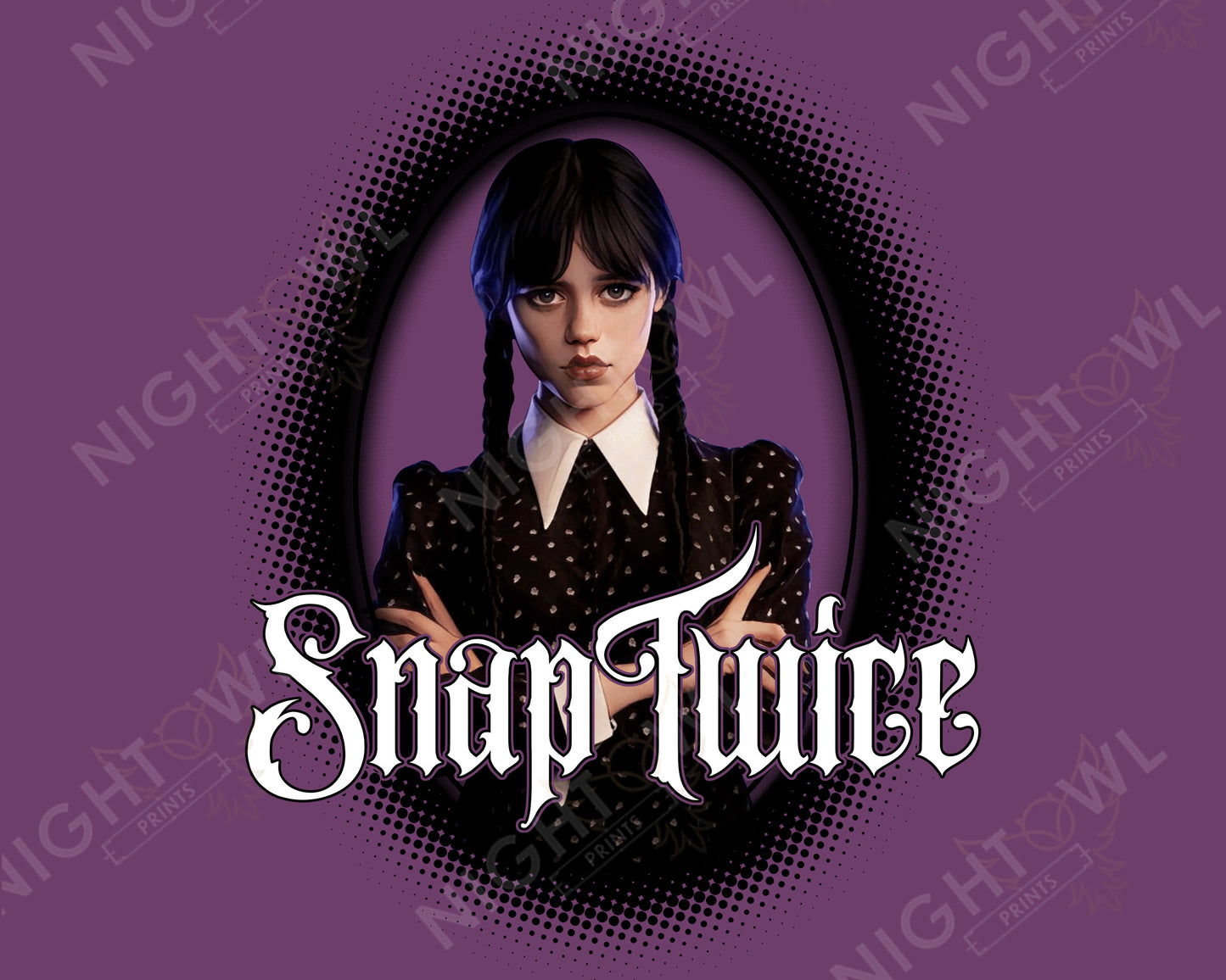 Digital Download file PNG. wednesday snap twice frame  300 DPI.  Print ready file.